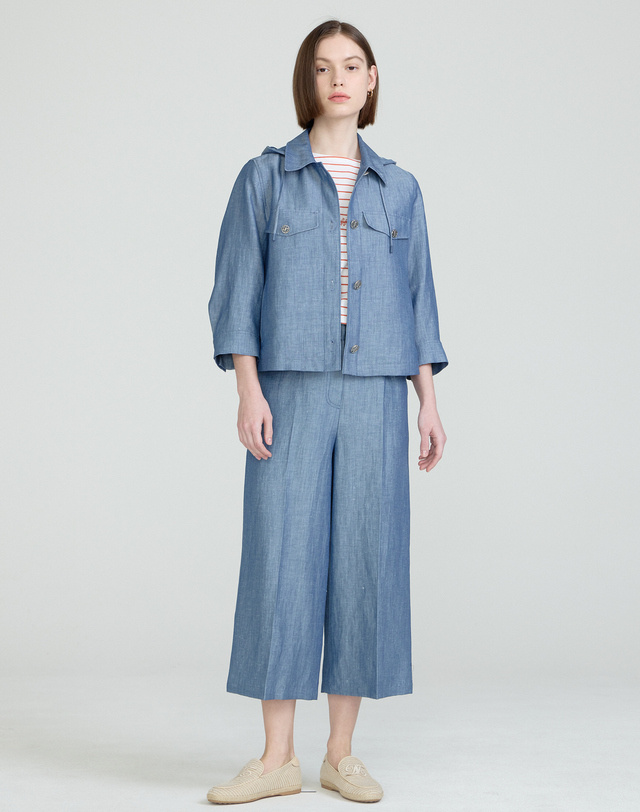 [닥스 여성] 닥스 탈착후드 린넨혼방 자켓 DLJA5B401B2