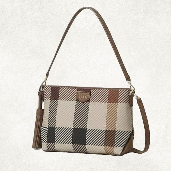 [닥스 액세서리] 닥스 DAKS WOMENS ACCESSORIES GREAT HOUSE CHECK PVC 빅하우스체크 숄더백 S DCBA5F686W2