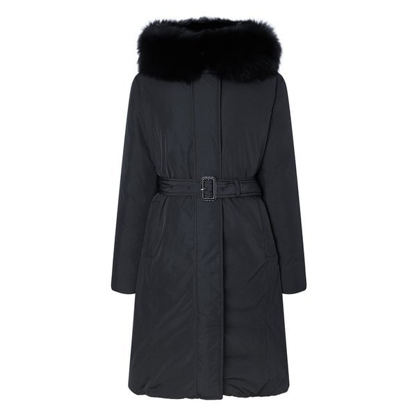 [헤지스 여성] 헤지스레이디스 스테디셀러 폭스FUR덕다운 스트랩 롱 WSJU4D036BK