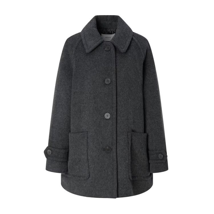 헤지스레이디스 헤지스 여성 24FW 스테디셀러울100 포켓 하프 코트 218363 095 WSCO4D005G2