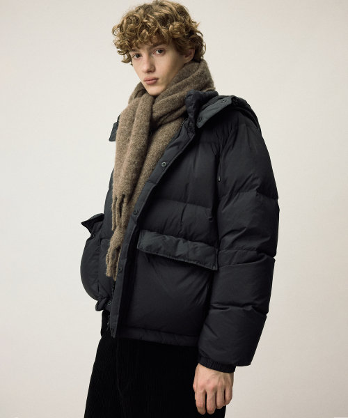 일꼬르소 첼시 숏 다운 점퍼 IEJU5F006BK