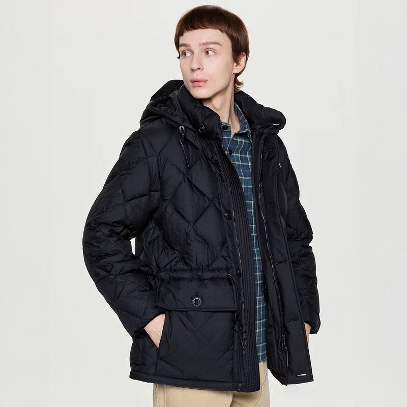 헤지스 남성 카라코람 구스다운 패딩 점퍼 108624 HZJU5D504BK